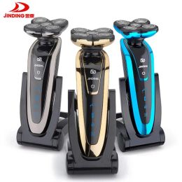 Shavers Jinding Rechargeable Electric Shaver Whole Body Washing 5d Floating Head Shaving Hine for Men Waterproof Electric Razor 50d