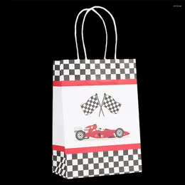 Gift Wrap 16pcs Car Party Favours Bags With Handle Race Theme Birthday Bag Paper Treat Goodies Supplies