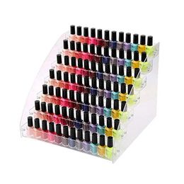 Acrylic Nail Polish Display Organiser Shelf Clear Cosmetic Rack Tools Holder Frame Jewellery Stand Storage Box