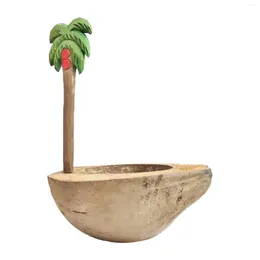 Bowls Coconut Tree Bowl Special Reusable Lightweight Creative Snack Party Dish Ice Cream For Home Table Decor Tourist Attractions