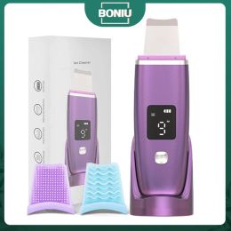 Instrument Ultrasonic Skin Scrubber Deep Cleaner Vibration Face Spatula Blackhead Remover Facial Scrubber Shovel Clean Cavitation Peeling