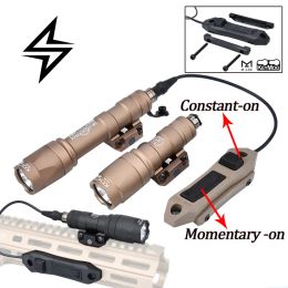 Scopes Airsoft Surefir M600 M300 M600C Scout Flashlight AR15 Rifle Hunting Weapon Light 600 Lumen With Dual Function Pressure Switch