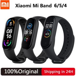Wristbands Xiaomi Mi Band 6 Smart Bracelet AMOLED Screen Blood Oxygen Monitor NFC Fitness Tracker 5ATM Waterproof Miband 5 4 Smart Band