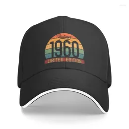 Ball Caps Classic Vintage 1960 Limited Edition Baseball Cap Women Men Custom Adjustable Adult 62th Birthday 62 Years Old Dad Hat Summer