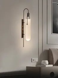 Wall Lamp Designer Translucent Glass LED Bedroom Lighting Fixtures Living Room Internal Sconce Stairs