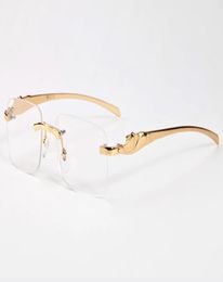 new fashion sport unisex men buffalo horn glasses metal legs leopard series glasses golden silver frame mens attitude sunglasses w3423484