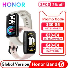 Wristbands Honor Band 6 Smart Bracelet 1.47" AMOLED Display 14 Days Battery Blood Oxygen Fitness Traker Heart Rate Smart Band