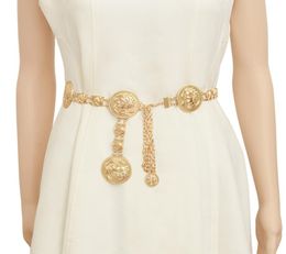 fashion luxury designer chain belt for women Golden coin dolphins metal waist belts female Apparel accessories5998528