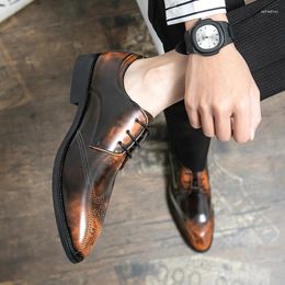 Casual Shoes Polished Leather High Quality Oxford Dress Mens Luxury Suit Footwear Wedding Formal Italian Men