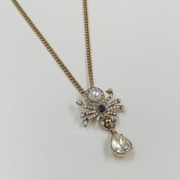 New designed Skulls Spider pendants women's Necklace ladies Vintage Brass Necklaces earring Designer Jewelry 035214g