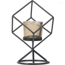 Candle Holders Nordic Geometric Wrought Iron Holder Modern Minimalist Home Decoration Candlelight Dinner Props Creative