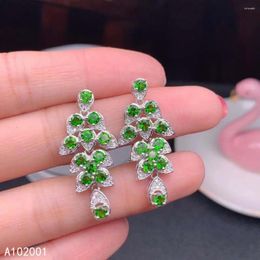 Dangle Earrings KJJEAXCMY Fine Jewellery Natural Diopside 925 Sterling Silver Women Support Test Lovely