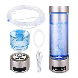 Water Bottles Hydrogen Rich Cup SPE PEM Technology Ionizer With LED Smart Display Portable USB Rechargeable Ionized Generator Wit