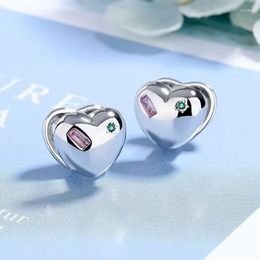 Hoop Earrings Fashion Colour Square Five-pointed Star Zircon Heart-shaped Simple And Sweet All-match