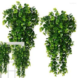 Decorative Flowers Faux Hang Plant 2PCS 80cm Greenery Artificial For Wall Home Room Indoor Outdoor Decor