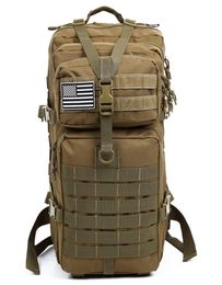 34L Tactical Assault Pack Backpack Army Molle Waterproof Bug Out Bag Small Rucksack for Outdoor Hiking Camping HuntingKhaki5684811