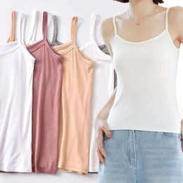 Camisoles & Tanks Sexy Women Crop Tops Sleeveless Shirt Bralette Solid Colour Cotton Skinny Vest Soft Slimming Bra Underwear