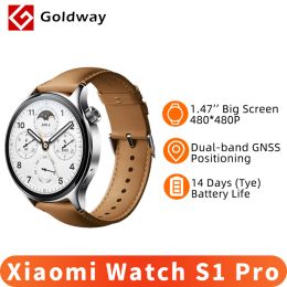 Watches Xiaomi Watch S1 Pro Smart Watch 1.47'' AMOLED Screen Blood Oxygen Monitor Heart Rate Measure Smartwatch 14 Days Battery Life GPS
