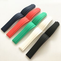 20MM Luxury and High Quality Rubber Band Deployment Clasp Strap Fit for RolexDaytona