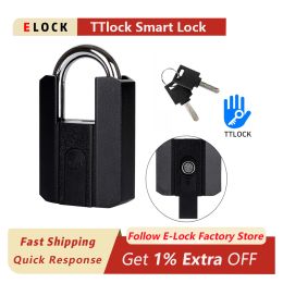 Control TTLock Smart Lock IP67 Bluetooth APP Smart Padlock Fingerprint Lock Keyless Mini Bag with Aleax Google Home Electronic Door Lock