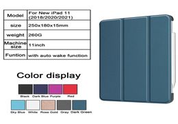 3 folio fold PU Book Flip Cover Top Quality Tablet Case for ipad pro 11 Air 10 5 mini 45 ipad 9 7 inch270a8594260