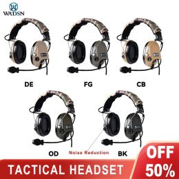 Accessories Wadsn Msa Tactical Headset Sordin Headphones Active Pickup Noise Canceling Airsoft Outdoor Hunting Communication Headset