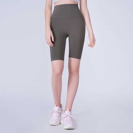 Lulemen tops shorts new yoga pants womens tight high waist hip lifting elastic peach fast drying fitness suit sports pants running shorts