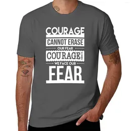 Men's Tank Tops Courage Is When We Face Our Fears T-Shirt Black T Shirts Vintage Shirt Men