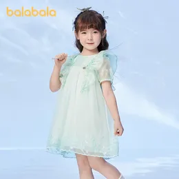 Girl Dresses Balabala Toddler Dress Summer 2024 Sweet Stylish Mesh