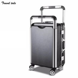 Sets TRAVEL TALE 20"24" Inch Women Retro Spinner Rolling Luggage Trolley Vintage Couple Suitcase Bags