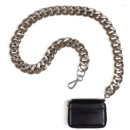 Bag ASDS-Ladies Handbag Thick Metal Chain Shoulder Mini Coin Purse Messenger Female Small Black
