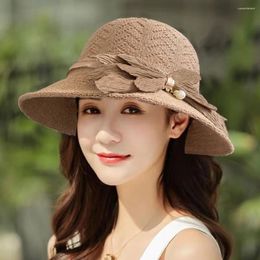 Berets Knitted Bucket Hat Fashion Anti-Sun Anti-UV Sunscreen Adjustable Trendy Fishing Cap Outdoor Sports