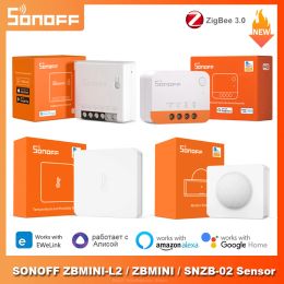 Control Sonoff Zbminil2 / Zbmini / Zb Bridgep / Snzb02 Zigbee Sensor Smart Home Via Ewelink Alexa Google Home Work with Zb Bridge P