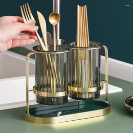 Kitchen Storage 1pc Utensil Holder Chopstick Rack Cutlery Sink Chopsticks Spoon Fork Drain Organiser