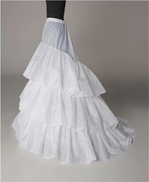 In Stock Aline Petticoat High Quality 3 Hoops Underskirt Crinoline For Wedding Dress Chapel Train BWQ0078688088