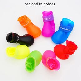 Pet Silicone Rain Shoes Antidirty Nonslip Waterproof Dog Soft Sole Footwear Small Dogs and Cats Teddy 240411