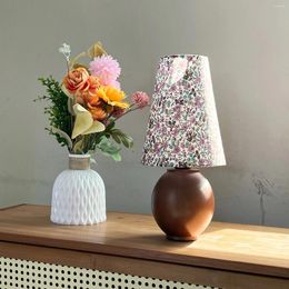 Table Lamps Solid Wood French Floral Lamp Korean Wave Warm Ancient Style Original Color Walnut Bedroom Network Red Po