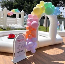 Tents And Shelters Racing Cara Car Venue Iatable Race Track Pipe For Kids Bumper Cars (White S