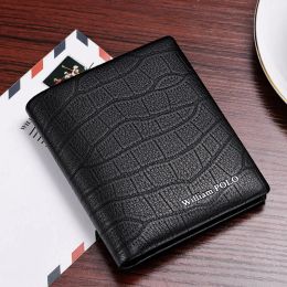 Wallets Leather Men's Wallets Thin Male Wallet Card Holder Cowskin Soft Mini Purses New Design Vintage Men Short Slim Card Bag