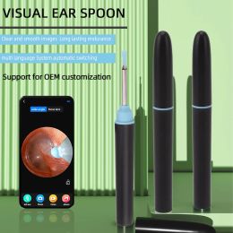 Trimmers Ear Wax Removal Tool with 2MP 1080P Camera 6 LED Lights 360 Degree View Ear Cleaner with 6 Silicone Tips