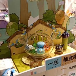 Genshin Impact Slime Glass Storage Jar Kawaii Room Decor Figuras Anime Saving Pot Cute Cooky Jar Candy Jar Diy Christmas Gift 240416