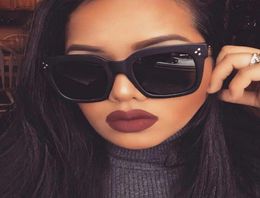 Sunglasses Classic Vintage Square Women Brand Designer Fashion Sun Glasses Female Big Frame Mirror Black Lentes De Sol MujerSungla6319602