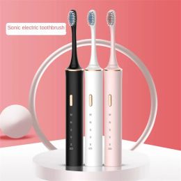 Heads New 2022 Sonic Electric Toothbrush ipx7 Adult Timer Brush 18 Mode USB Charger Rechargeable Tooth Brushes Replacement Heads Set