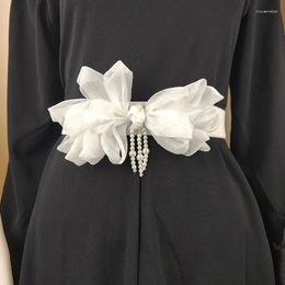 Belts Women's Fashion Elastic Flower Cummerbunds Female Dress Corsets Waistband Decoration Wide Belt R1864