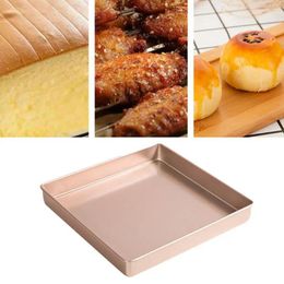 Baking Moulds Carbon Steel Pan Square Plate Non-stick With Smooth Rolled Edge Heat-resistant Food For Results