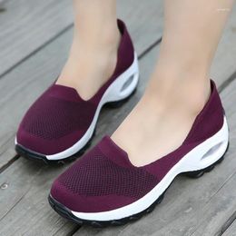 Casual Shoes Sneakers Women Running Platform Breathable Mesh Slip-On Light Woman Sports Cushion Zapatillas Mujer