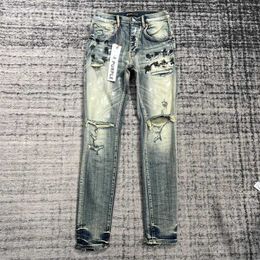 Мотоцикл Ksubi Jeans Mens Designers Хип -хоп сплайсированные джинсы рассеянные разорванные слабые мотоциклевые байкер