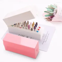 Storage Boxes 30 Holes Nail Art Drill Box Bits Holder Stand Display Organiser Manicure Accessories