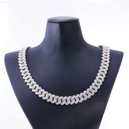 Miami Ice Out Moissanite Custom Cuban Link Chain Necklace 925 Sterling Silver Luxury Hip Hop Jewellery Chain Choker Necklace