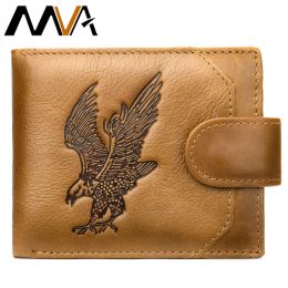 Wallets Mva Men's Wallet Genuine Leather Men's Purse for Men Bifold Money Purse Male Wallets with Coin Pocket Slim Wallet for Cards 7040